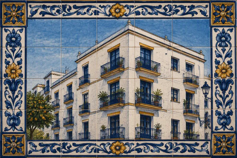 Moderni kerrostalo Espanjassa Moderni kerrostalo Espanjassa