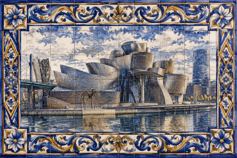 Guggenheim-museon näyttävä titaaninen arkkitehtuuri Guggenheim-museon näyttävä titaaninen arkkitehtuuri
