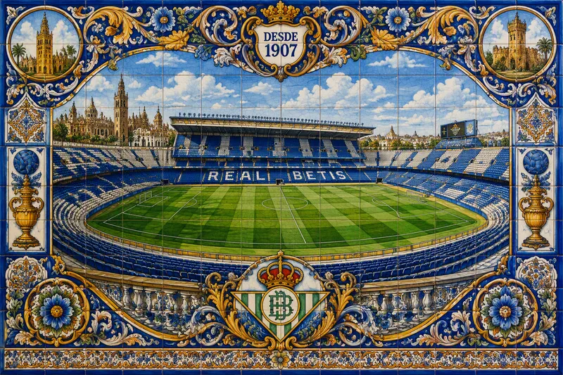 Jalkapallostadion Espanjassa valmiina otteluun