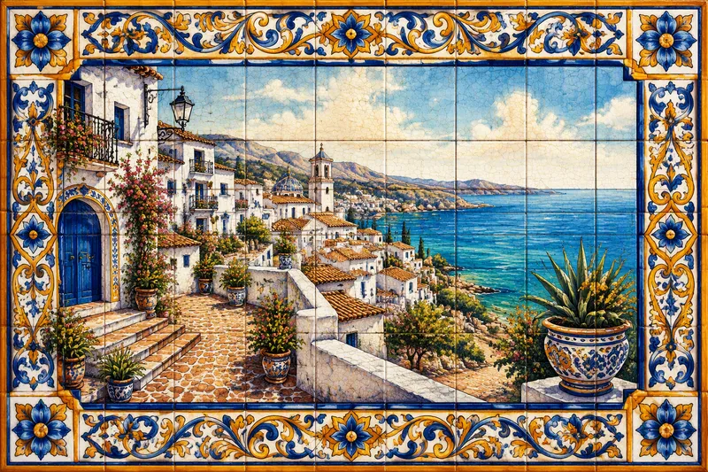 Valkoisia taloja ja turkoosia Välimerta Ibizalla Valkoisia taloja ja turkoosia Välimerta Ibizalla