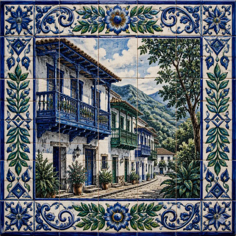 Santa Cruz de La Palman historiallisia puuparvekkeita