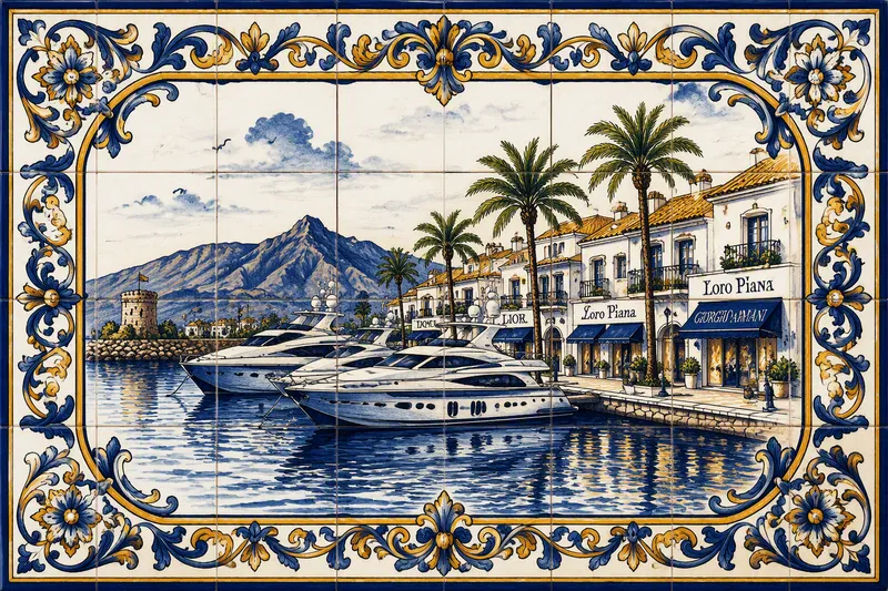 Ylellisiä jahteja Puerto Banúsin satamassa Ylellisiä jahteja Puerto Banúsin satamassa