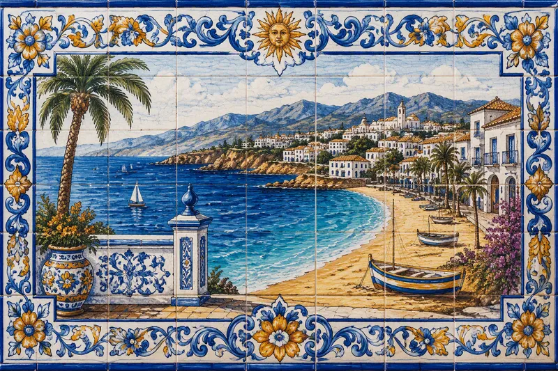 Turkoosi meri ja kultainen hiekkaranta Espanjassa Turkoosi meri ja kultainen hiekkaranta Espanjassa