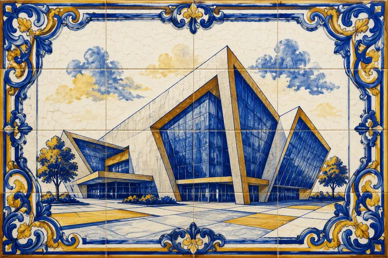Moderni museorakennus Barcelonassa