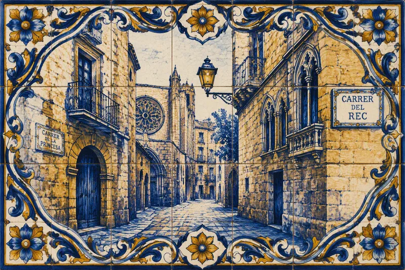 Museu Picasson historiallinen rakennus Barcelonan Bornin kaupunginosassa Museu Picasson historiallinen rakennus Barcelonan Bornin kaupunginosassa