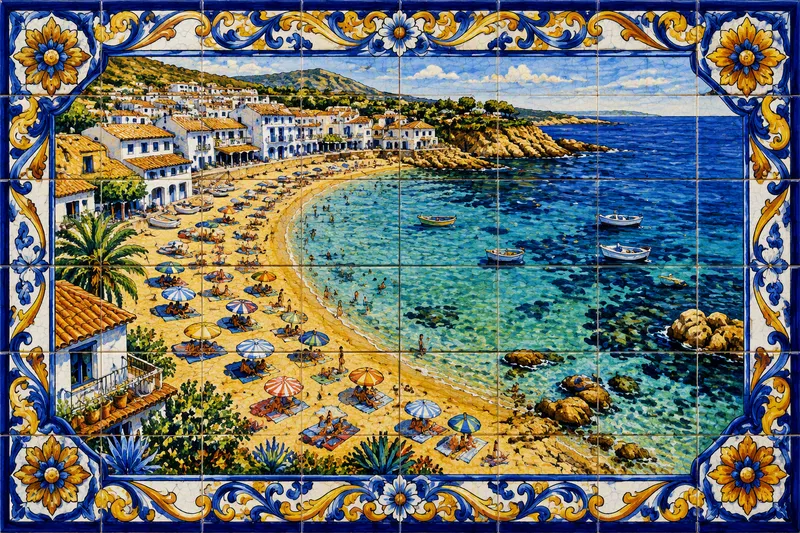 Mallorcan matala ja hiekkainen ranta lomailijoille