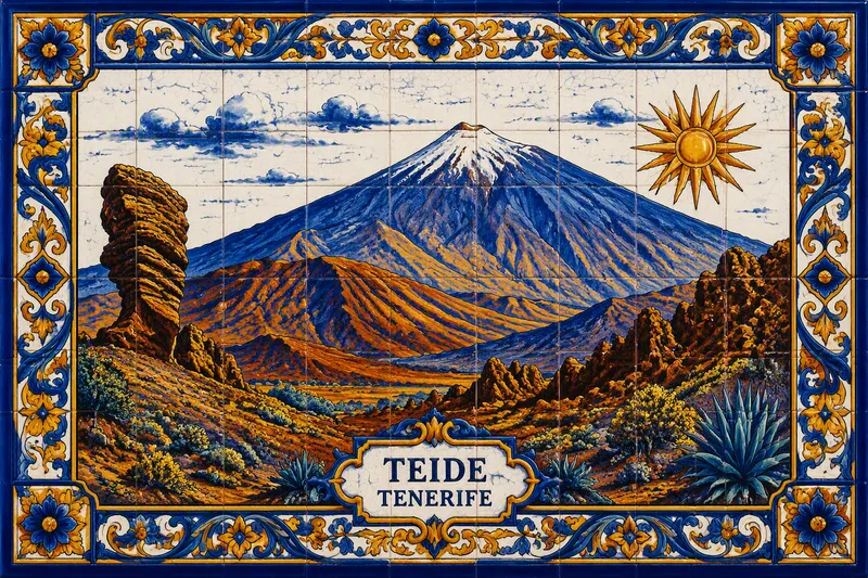Teide-vuori ja tuliperäinen maisema Teide-vuori ja tuliperäinen maisema